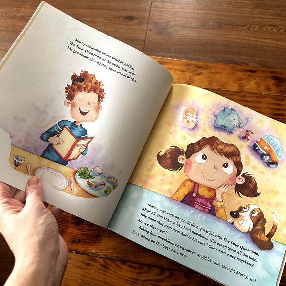 PJ Library The Best Four Questions Seder Jewish Paperback Book - Picture 4 of 8